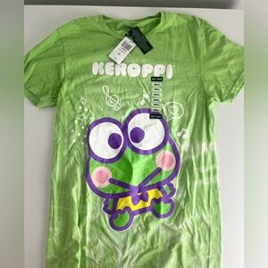 Sanrio Keroppi Green Tie-Dye T-Shirt Hot Topic Exclusive Kawaii Frog Graphic Tee